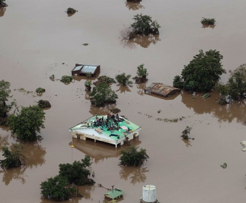 Área afetada pelo ciclone Idai em Beira, em Moçambique —