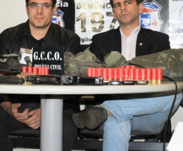 Delegados Gianmarco Pacolla e Flávio Stringueta, da GCCO