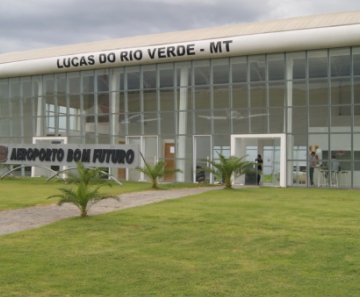 Terminal de passageiros do aeroporto Bom Futuro em Lucas do Rio Verde