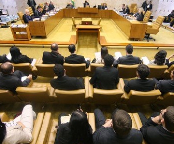 Sessão do STF em que ministros julgaram pedido de advogados de réus do mensalão de prorrogação do prazo para recurso 
