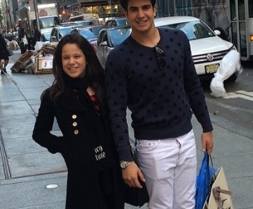 Enzo Celulari com a irmã, Sophia, em Nova York, nos Estados Unidos