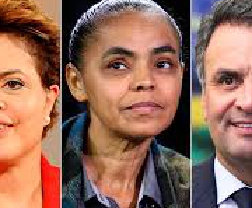 Dilma Rousseff, Marina Silva e Aécio Neves