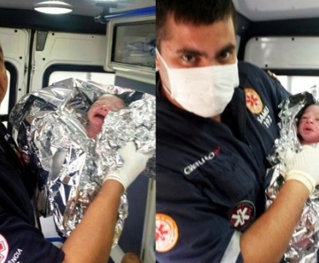 Bolsa estoura e gestante dá à luz em ambulância do Samu em Santos, SP