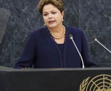 Dilma Rousseff durante o discurso de abertura da edição do ano passado da Assembleia Geral da ONU  