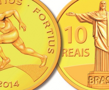 Moeda de ouro comemorativas dos Jogos Olímpicos 