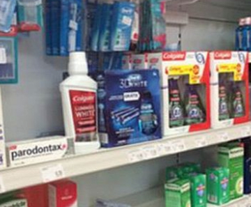 A variedade de produtos dentais nas prateleiras das farmácias brasileiras mostra o potencial deste mercado 