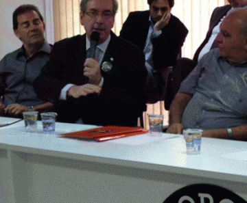 Deputado Eduardo Cunha participou de evento na Força Sindical ao lado do presidente do sindicato, Paulo Pereira da Silva 