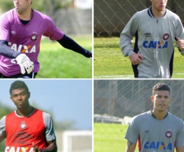 Os líderes do sub-23 do Atlético-PR: Alexandre, Héracles, Ricardo Silva e Matteus