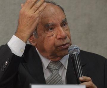 O coronel reformado Carlos Alberto Brilhante Ustra durante depoimento à Comissão da Verdade em 2013