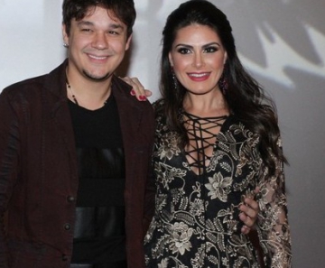 Natália Guimarães e o marido, Lendro, em evento em São Paulo