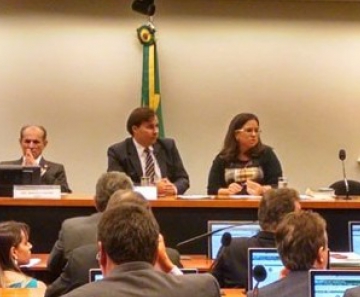 Marcelo Castro (PMDB-PI), à esq., ao lado do deputado Rodrigo Maia (DEM-RJ)