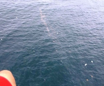 Bombeiros avistaram destroços e manchas de óleo no mar 