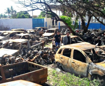 Mais de 100 carros foram incendiados pelos menores em Itiquira