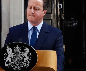 O primeiro-ministro britânico, David Cameron, durante pronunciamento após referendo optar por sair da UE 