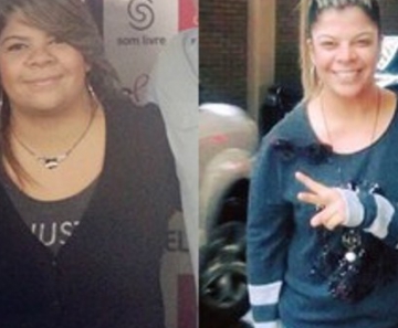 Paula Mattos: antes de emagrecer 25 quilos e depois, ao final de 2015 