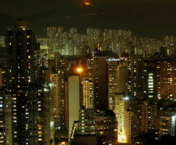 Prédios residenciais em Hong Kong, na China 