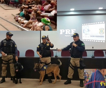 Cinema Rodoviário, Cães e Viaturas da PRF encantam as pessoas no I Festival da Criança da OAB/PI