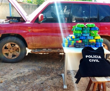 Em ação integrada, Polícias Civil e Militar de Cotriguaçu apreendem 38 kg de cocaína 