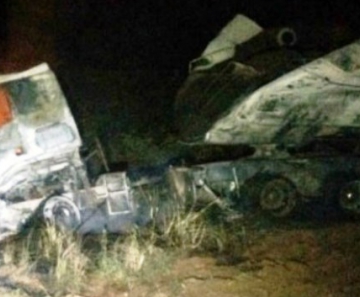 Motorista de caminhão-tanque foi socorrido com ferimentos leves