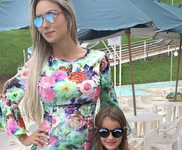 Letícia Santiago e filha 