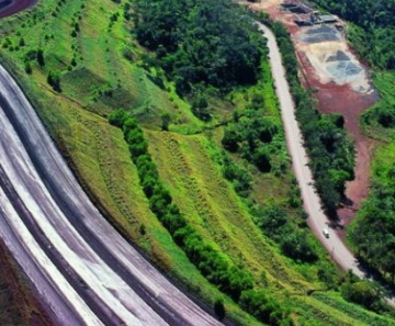 Vista aérea da Mina de Ferro em Carajás, Pará, da Vale. 