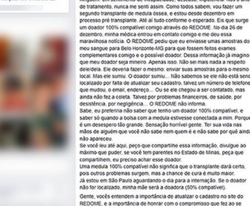Postagem feita pela bióloga Nádia Andrade mobilizou as redes sociais 