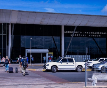 Aeroporto Marechal Rondon, em Várzea Grande, região metropolitana de Cuiabá (Foto: Rafaella Zanol/Secid-MT)