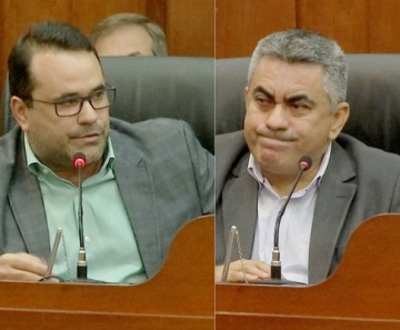 Alan Zanata (à esquerda) e Sílvio César Corrêa (à direita) já prestaram depoimento à CPI (Foto: TV Centro América)