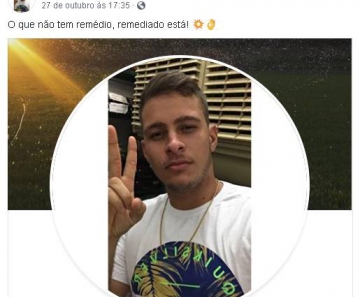 Alexandre Leal Pacheco, de 19 anos, era passageiro em carro que capotou — Foto: Facebook/Reprodução