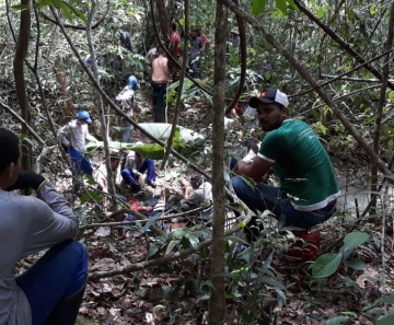 Piloto foi resgatado com vida, em meio à selva em Peixoto de Azevedo — Foto: Arquivo pessoal