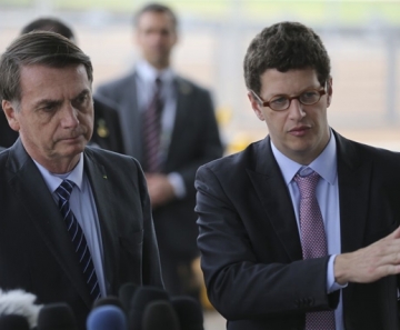 Presidente e ministro Ricardo Salles se reuniram na manhã de hoje - Foto: José Cruz/Agência Brasil