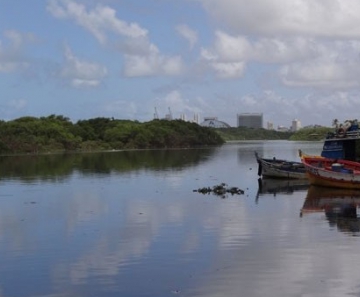 Rio Beberibe, no Recife, é um dos oito de Pernambuco que contém áreas de mangue 