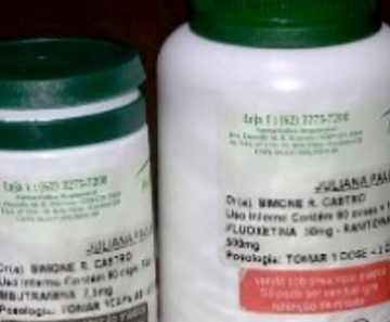 Medicamentos usados por Juliana para emagrecer 