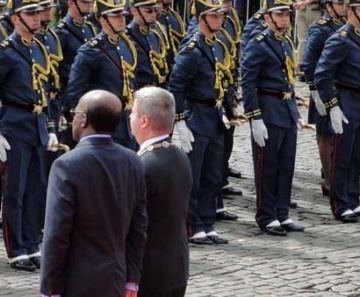  Presidente do STF foi recebido pela Guarda de Honra da Polícia Militar