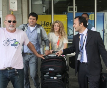 Shakira chega ao Brasil 