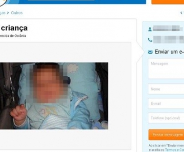 Anunciante ofereceu criança em site e diz que ela 'chora muito' 