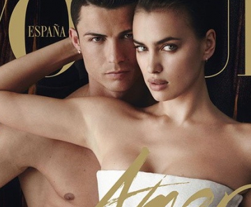 Cristiano Ronaldo, completamente sem roupa, com a namorada, Irina Shayk