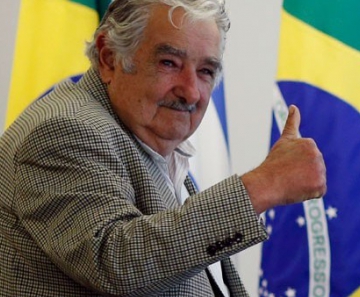 O presidente uruguaio José Mujica no Palácio do Planalto, em Brasília 