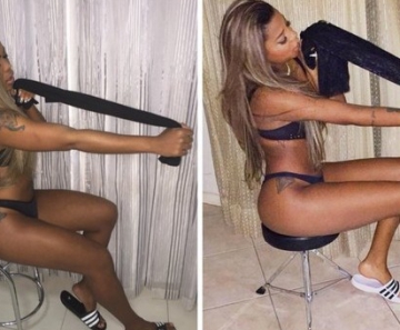 Daiana, à esquerda, e Ludmilla à direita: parecidas até no local da tatuagem no quadril 