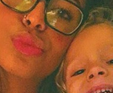 Rafaella Santos com o sobrinho, Davi Lucca