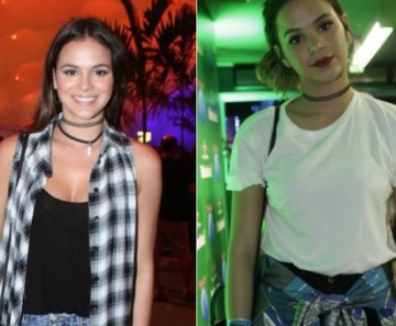 Bruna Marquezine capricha nos looks para o Rock in Rio: short jeans e pernas torneadas à mostra