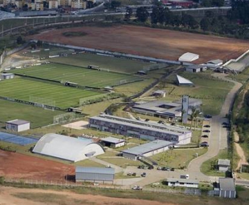 Vista aérea do CT do Timão, onde a Seleção treinará de 9 a 11 de novembro