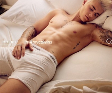 Justin Bieber na campanha da Calvin Klein 
