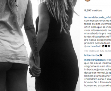 Fernanda Lacerda se declara em post no Instagram 