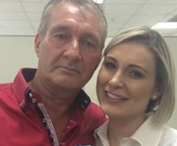 Andressa Urach e o pai, Carlos Alberto Urach