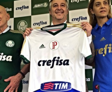 Em janeiro de 2015: José Roberto Lamacchia, Paulo Nobre e Leila Pereira: hoje o ex-presidente é desafeto