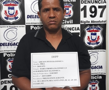 Adilson Pinto da Fonseca, 48 anos, foi preso preventivamente — Foto: Polícia Civil-MT/ Divulgação