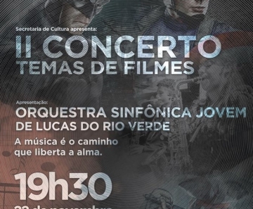 Apresentação musical será baseada em temas de filmes clássicos. - Foto: Divulgação/Ascom Prefeitura