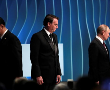 Bolsonaro, Xi e Putin em Fórum Empresarial dos Brics em Brasília - Foto: Reuters/Ueslei Marcelino