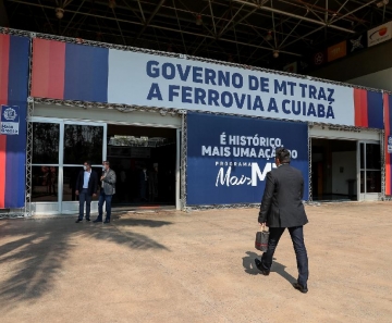 Governador Mauro Mendes assina contrato para início da construção da 1° Ferrovia Estadual de MT - Foto por: Mayke Toscano/Secom-MT